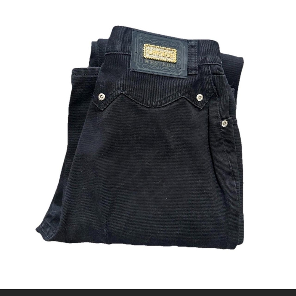 Western Black Straight Leg Jeans for Women